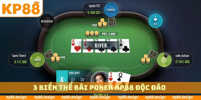 3 biến thể bài poker KP88 độc đáo