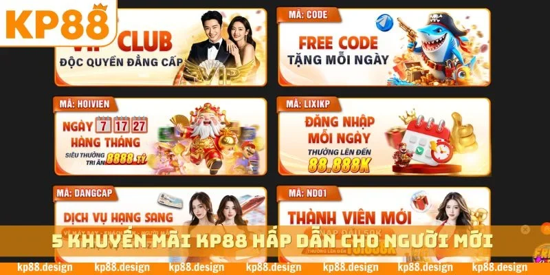 5 khuyến mãi KP88 hấp dẫn cho người mới